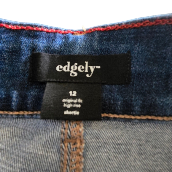 Jean Shorts Chiffon Belt Tie Edgely Maurices NWT 💙 Retail $50- - Picture 5 of 8